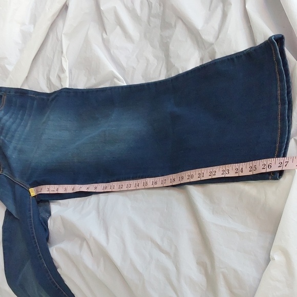 1822 Silk Denim Blue Jeans Super Soft Stretchy Helena Slim Straight Sz.16 - Picture 7 of 11